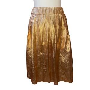 Moulinette Soeurs copper gold metallic skirt french size Large HOLIDAY GLAM